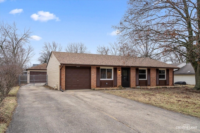 ranch-style house with a garage