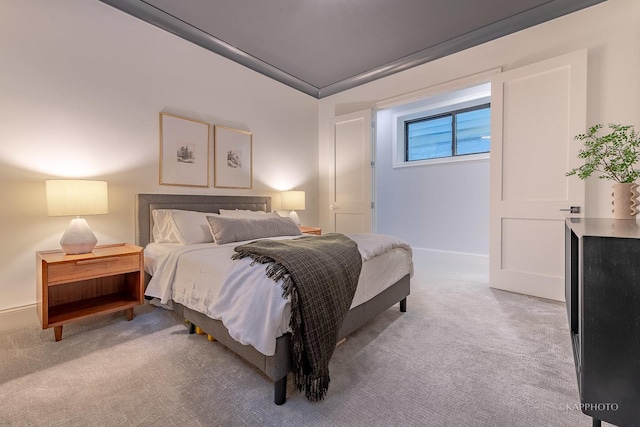 view of carpeted bedroom