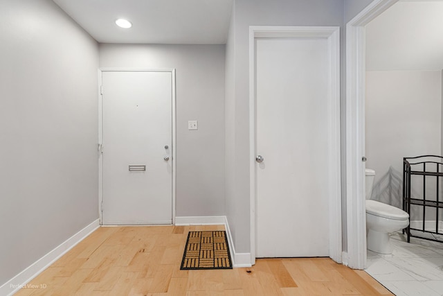 entryway featuring light wood-type flooring