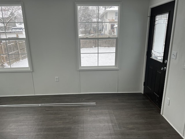 entryway featuring dark hardwood / wood-style flooring