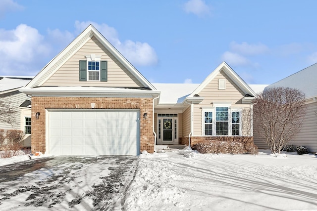 view of front facade with a garage