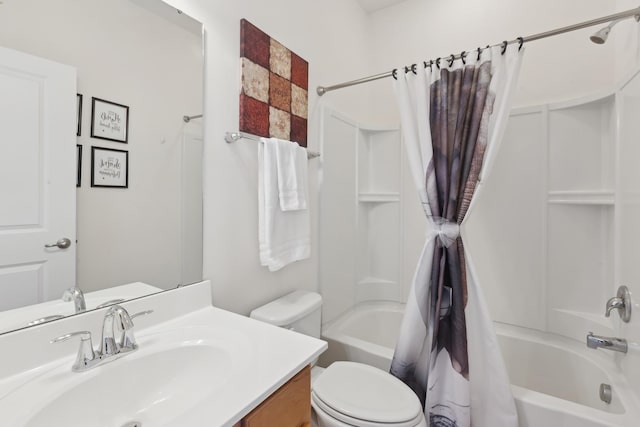 1616 Colchester Ln, Aurora, IL 60502 - bathroom with shower / bathtub combination with curtain, toilet, and vanity
