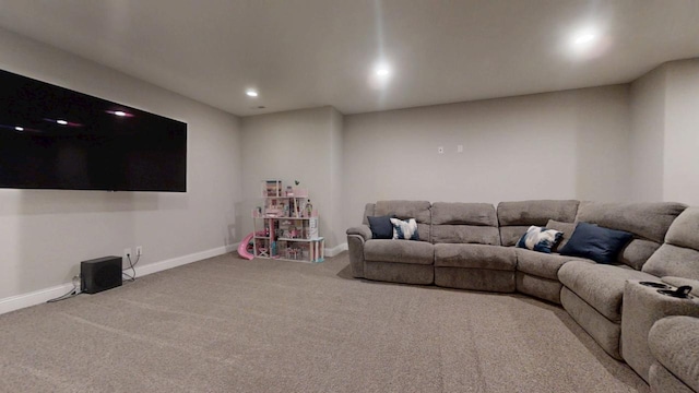 view of carpeted living room