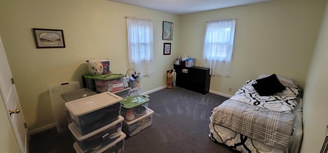 view of carpeted bedroom