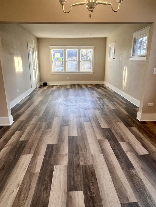 interior space featuring dark wood-type flooring