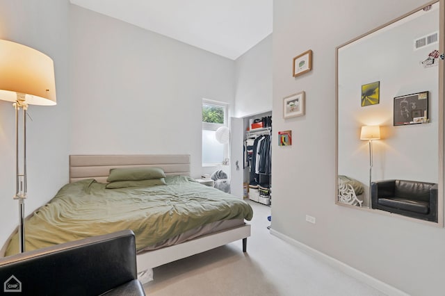 bedroom featuring carpet flooring