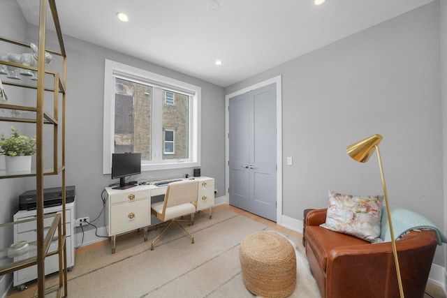 1834 N Rockwell St Unit 1R, Chicago, IL 60647 - office featuring baseboards and recessed lighting
