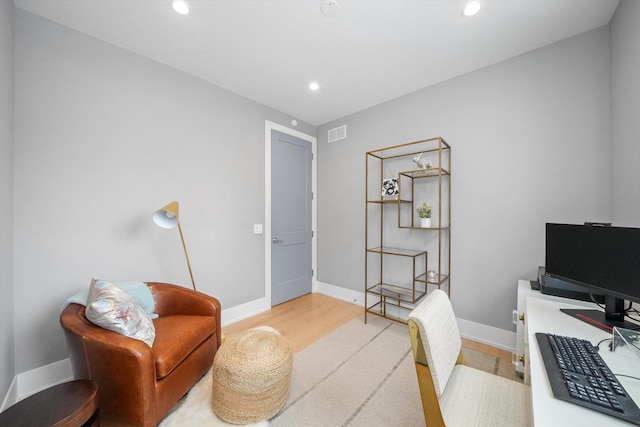 1834 N Rockwell St Unit 1R, Chicago, IL 60647 - home office featuring recessed lighting, baseboards, and wood finished floors