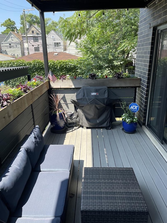 1834 N Rockwell St Unit 1R, Chicago, IL 60647 - wooden terrace featuring a residential view