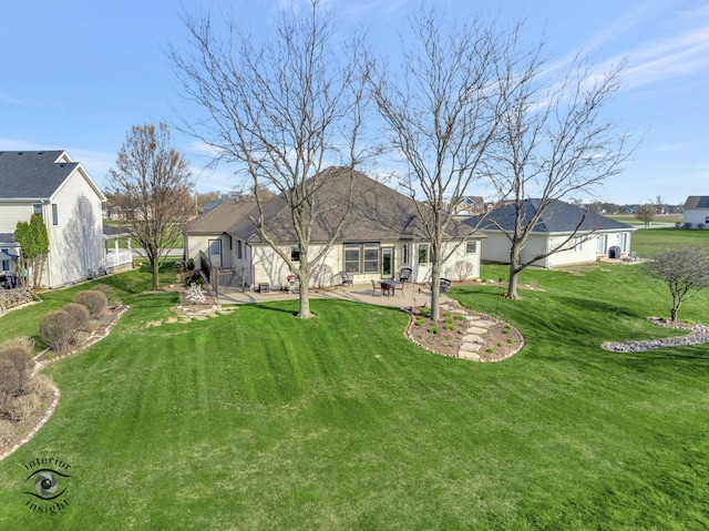 1401 Rolling Pass, Beecher, IL 60401 - view of green lawn with a patio
