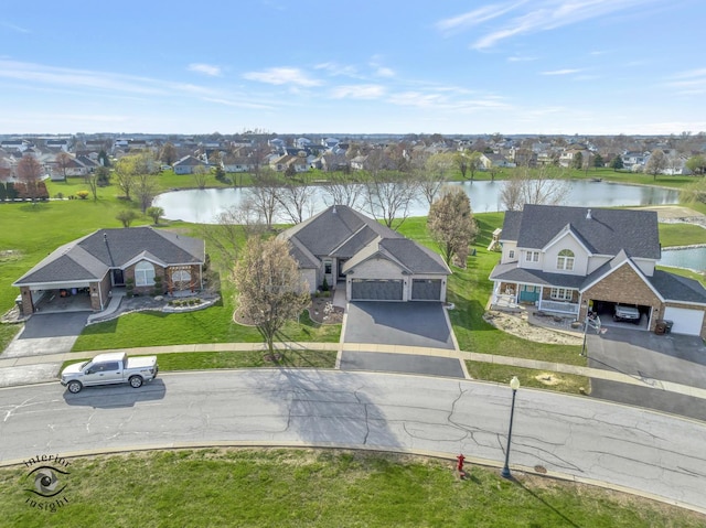 1401 Rolling Pass, Beecher, IL 60401 - aerial view of residential area with a nearby body of water