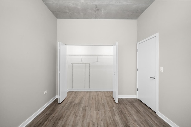 interior space with hardwood / wood-style flooring