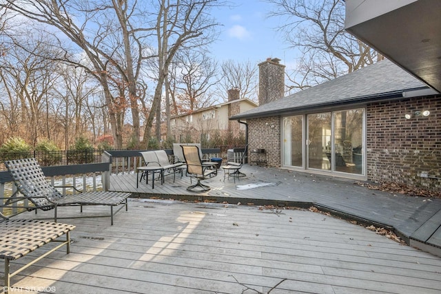 view of wooden deck