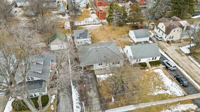 drone / aerial view with a residential view