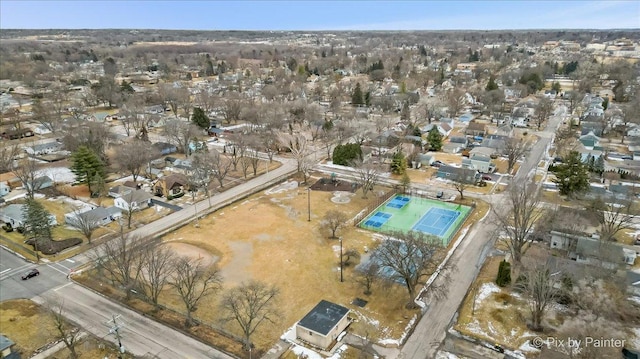 aerial view featuring a residential view