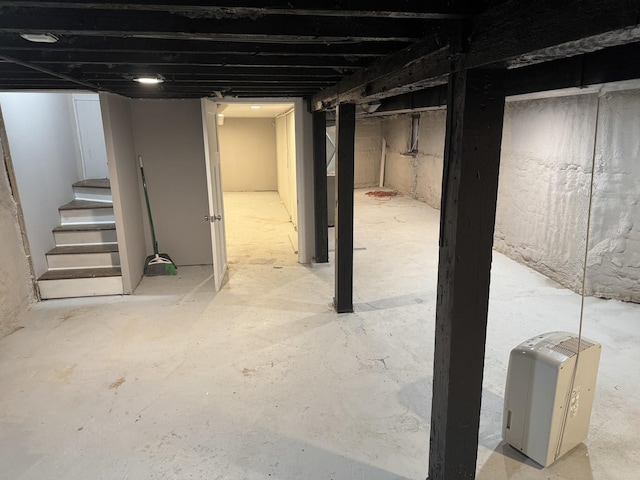 view of basement