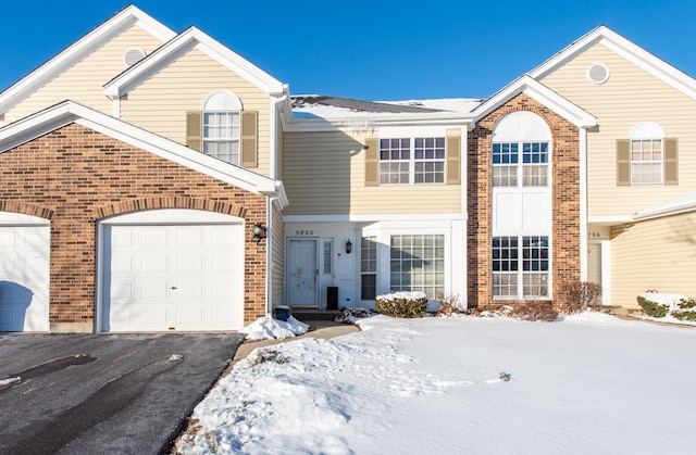 view of property with a garage