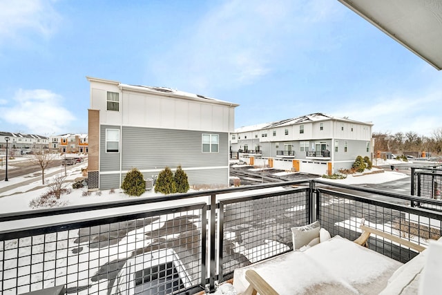 balcony with a residential view