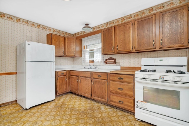 kitchen with white appliances