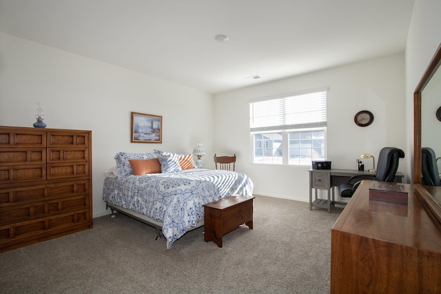 bedroom with carpet