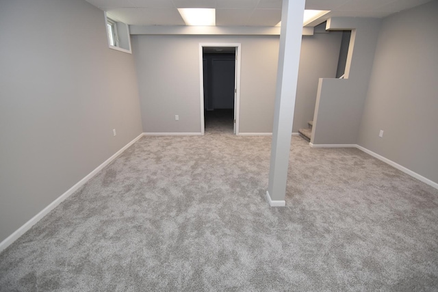 16701 Clyde Ave, South Holland, IL 60473 - below grade area with carpet and baseboards