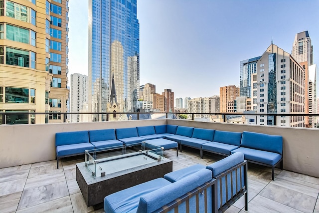 view of patio featuring outdoor lounge area