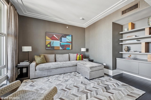 living room featuring light hardwood / wood-style flooring