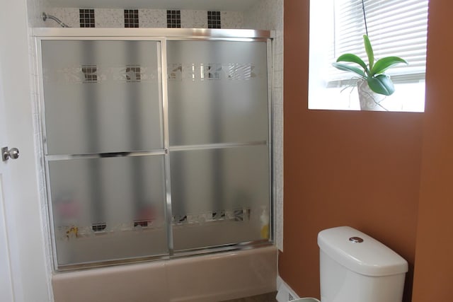 17544 Roy St, Lansing, IL 60438 - bathroom with enclosed tub / shower combo and toilet