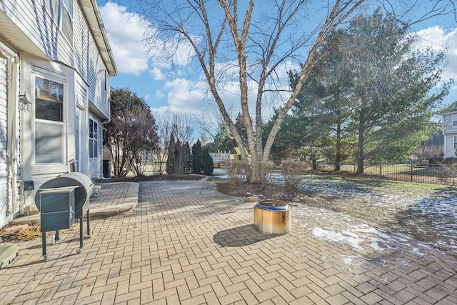 view of patio with grilling area