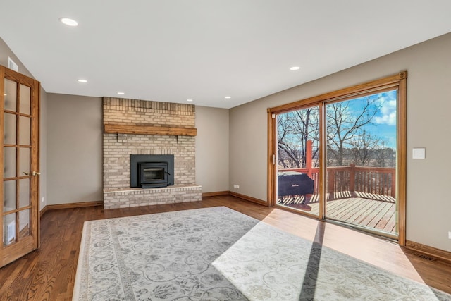 living room with wood-type flooring