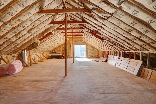 view of attic