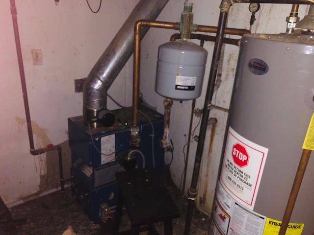 utilities featuring gas water heater