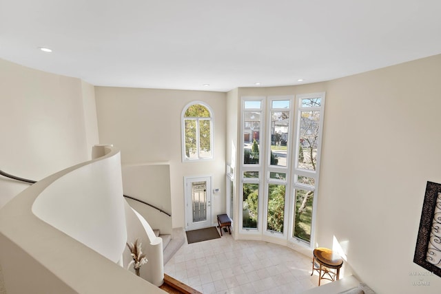 view of tiled foyer entrance