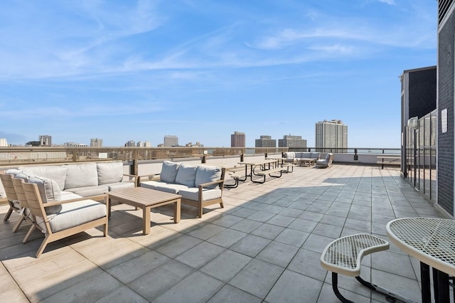 view of patio / terrace with an outdoor hangout area