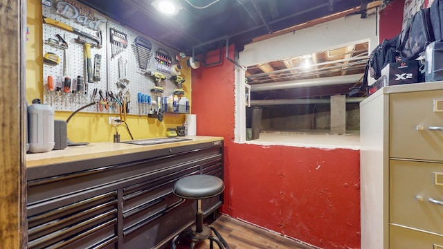 interior space featuring hardwood / wood-style flooring