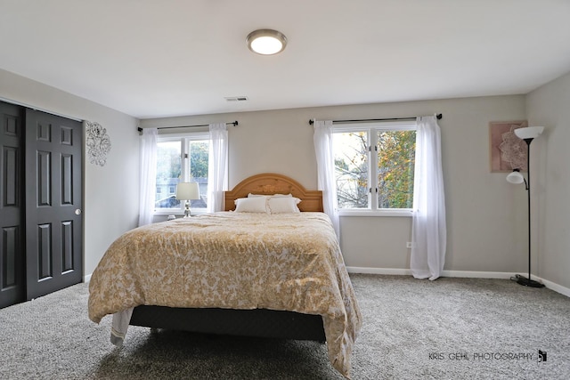 view of carpeted bedroom