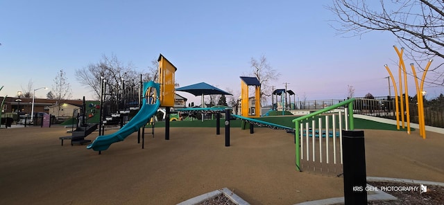 view of playground at dusk