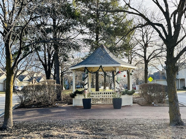 view of property's community featuring a gazebo