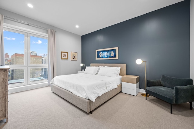 bedroom featuring carpet flooring