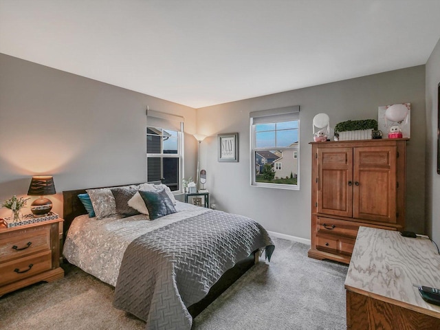 view of carpeted bedroom