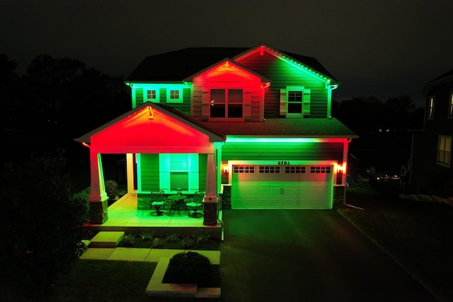 view of front of home featuring a garage