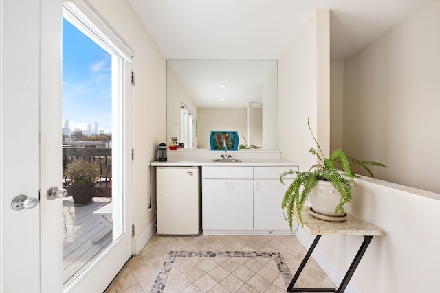 bathroom featuring vanity