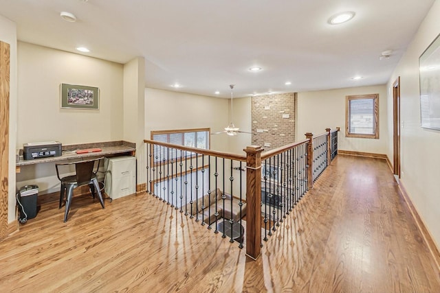 hallway featuring light hardwood / wood-style floors