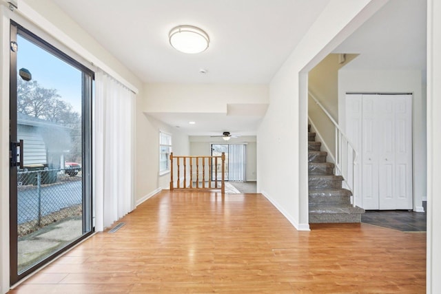 interior space featuring light hardwood / wood-style floors