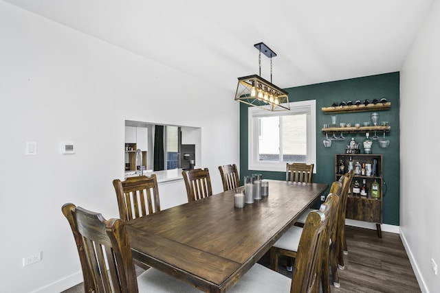 dining room featuring dark hardwood / wood-style floors