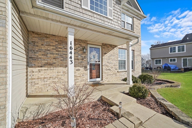 property entrance with a porch