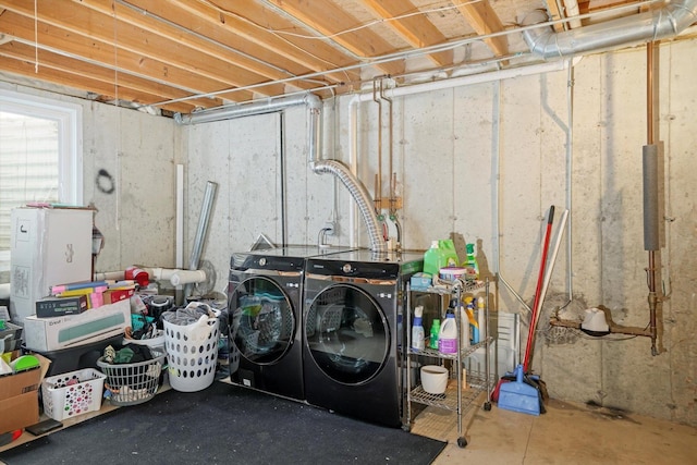 laundry area with washer and dryer