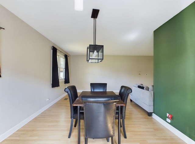 dining area featuring light hardwood / wood-style floors