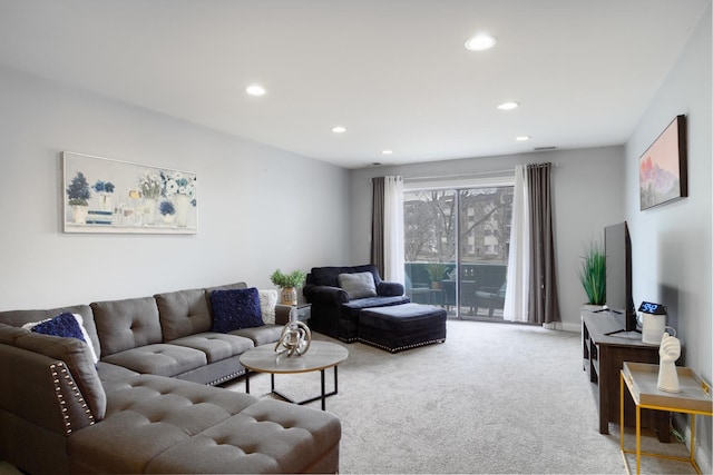 view of carpeted living room