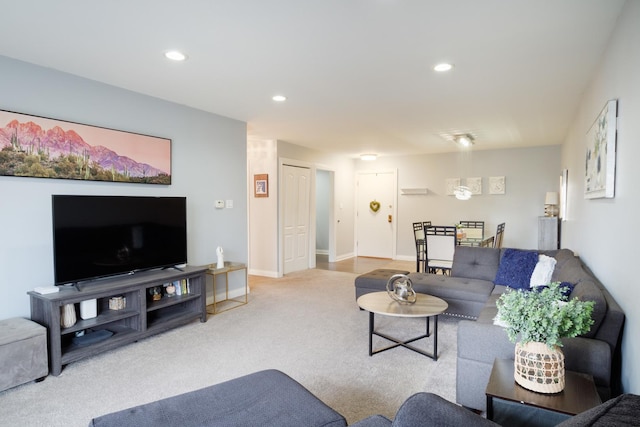 view of carpeted living room